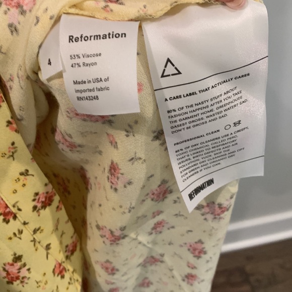 REFORMATION | Floral Midi Dress Sz 4 - Picture 12 of 13